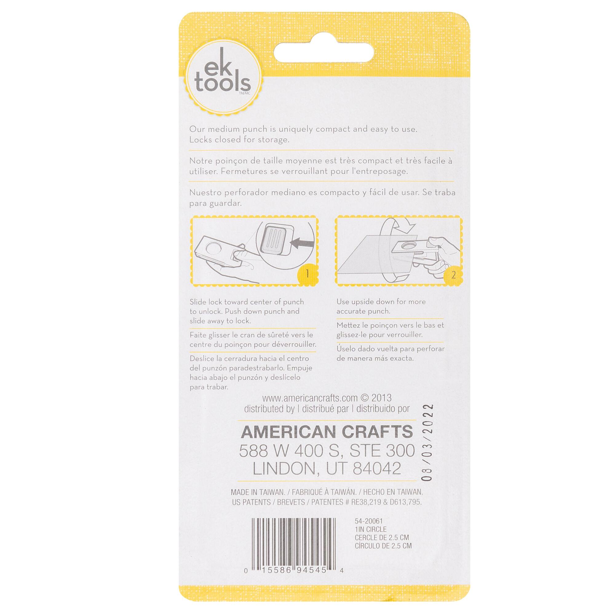 EK Tools 1" Medium Punch-Circle